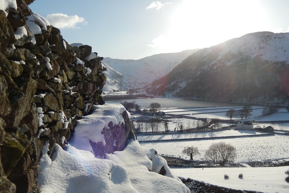 View of Brotherswater in the Lake District from Hartsop Hall