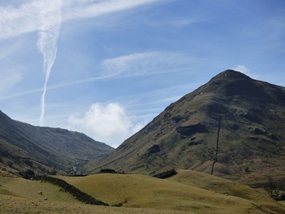 View south from Caudale Beck Cottage towards Kirkstone