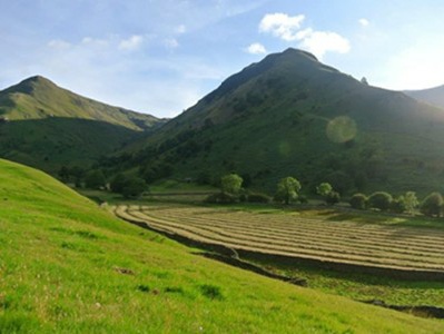 View of Brotherswater in the Lake District from Hartsop Hall