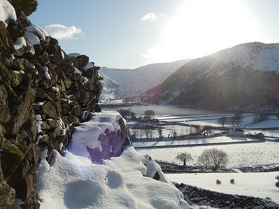 View of Brotherswater in the Lake District from Hartsop Hall